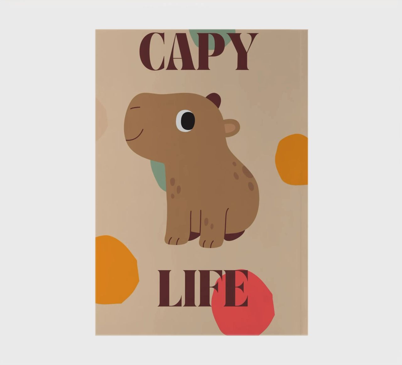 Capy Life | Fun Capybara Print notebook by PrintCessStudio