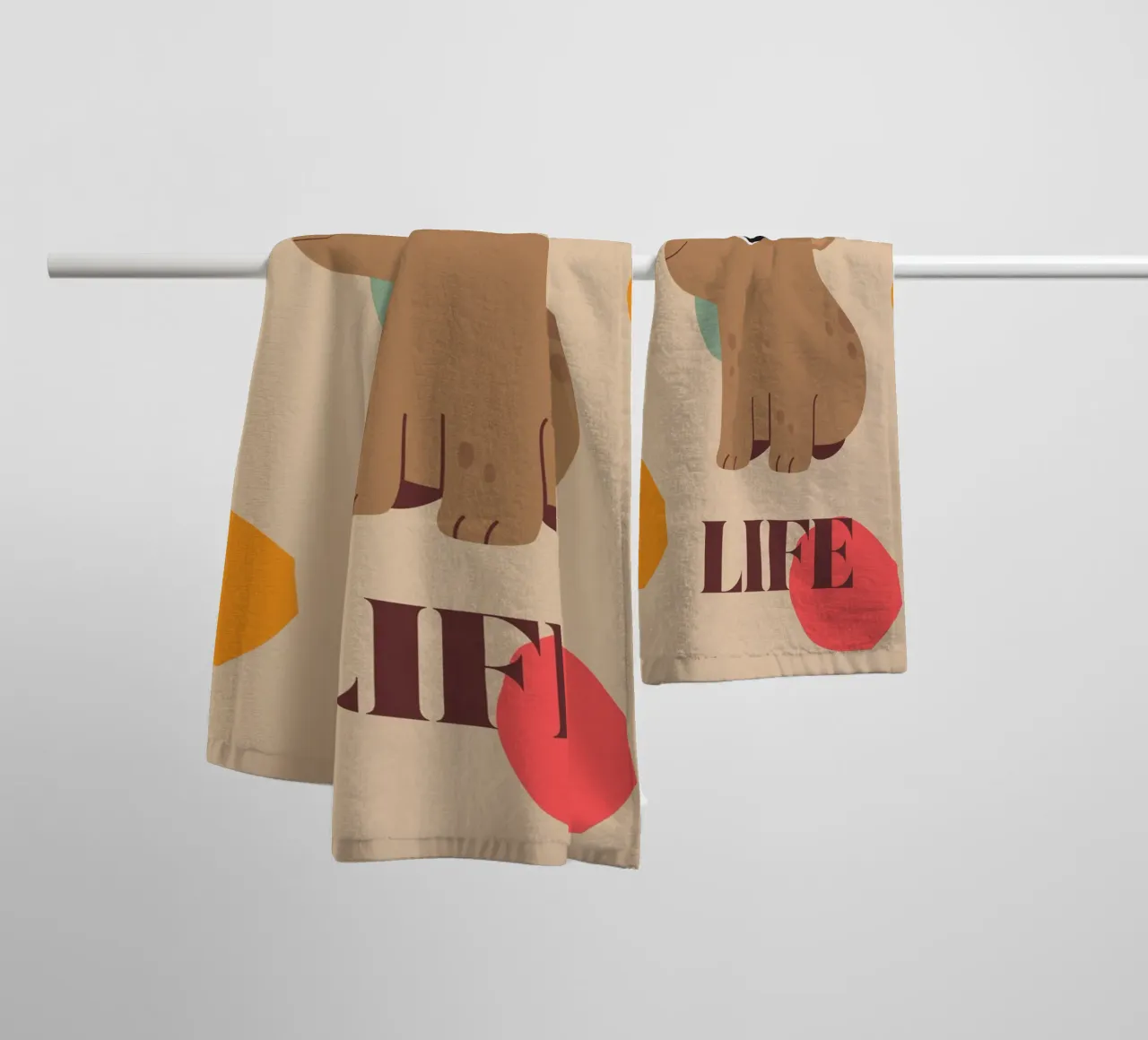 Capy Life | Fun Capybara Print toalla de baño de PrintCessStudio