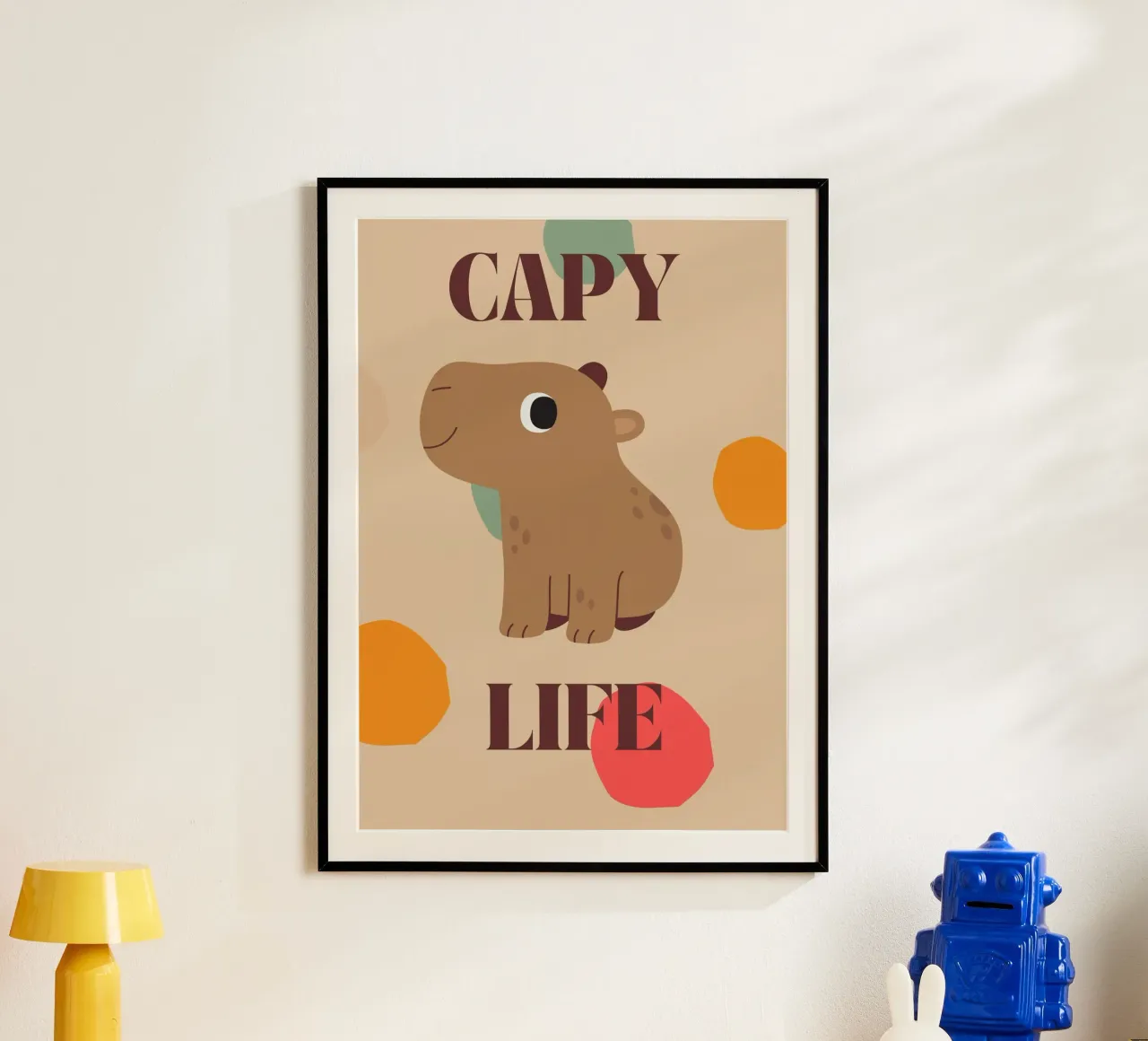 Capy Life | Fun Capybara Print carta hahnemühle da PrintCessStudio