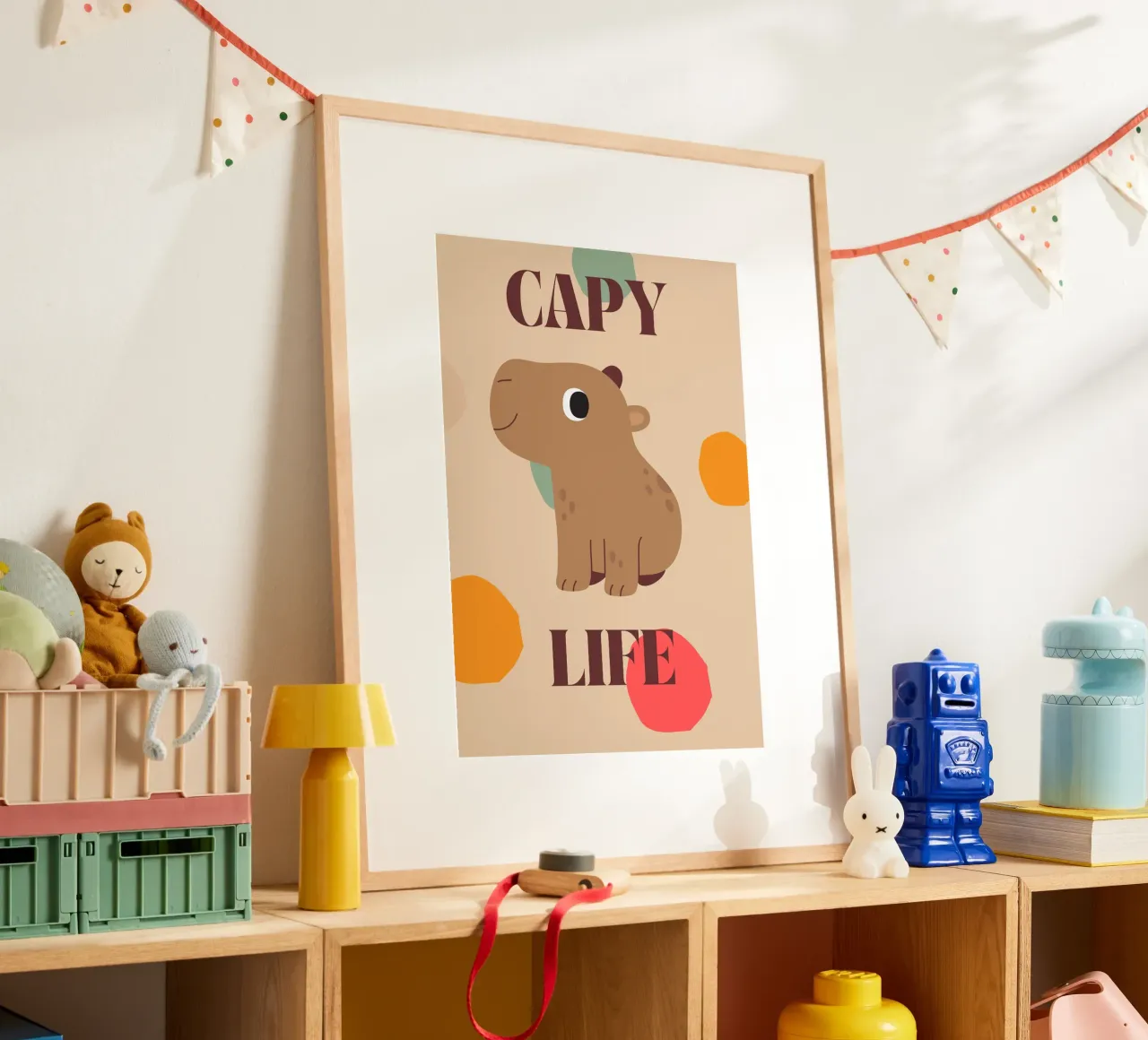 Capy Life | Fun Capybara Print carta hahnemühle da PrintCessStudio