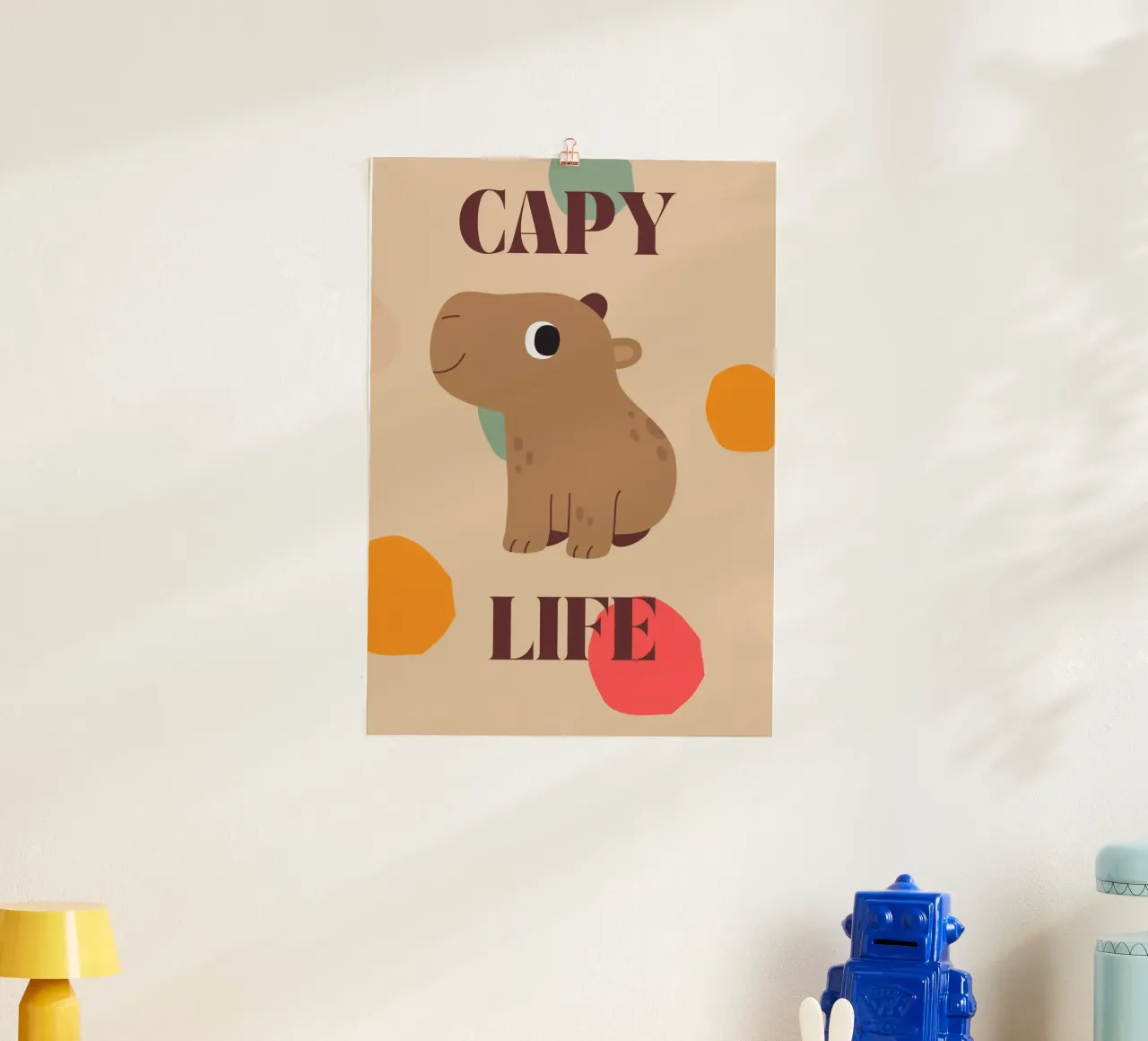 Capy Life | Fun Capybara Print carta hahnemühle da PrintCessStudio