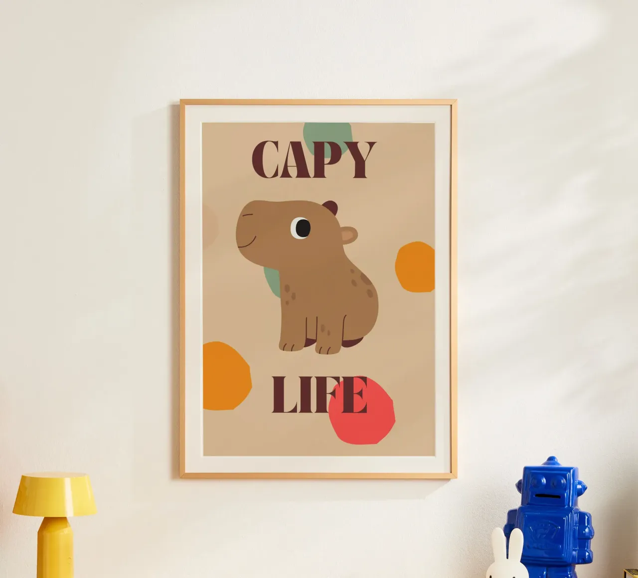 Capy Life | Fun Capybara Print carta hahnemühle da PrintCessStudio