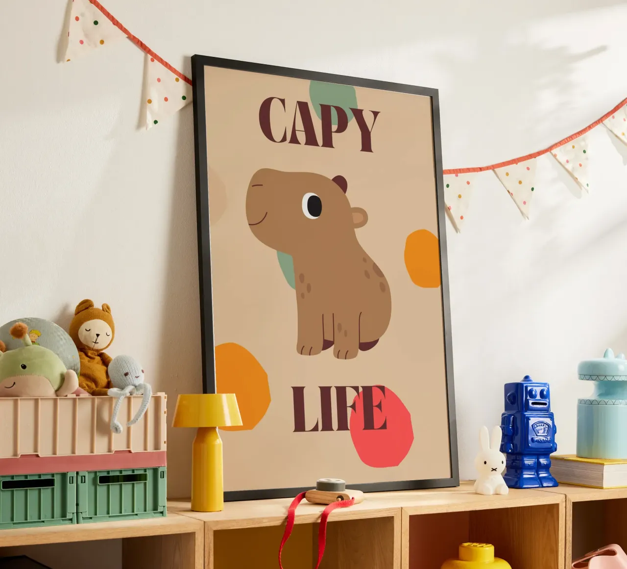 Capy Life | Fun Capybara Print carta hahnemühle da PrintCessStudio