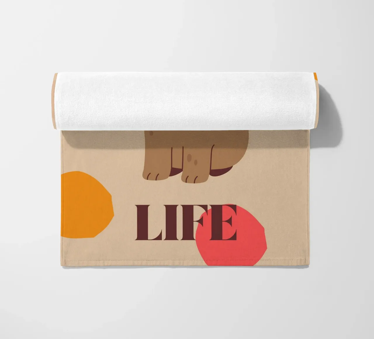 Capy Life | Fun Capybara Print beach towel by PrintCessStudio
