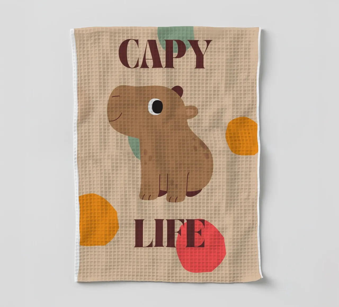Capy Life | Fun Capybara Print canovaccio da cucina da PrintCessStudio