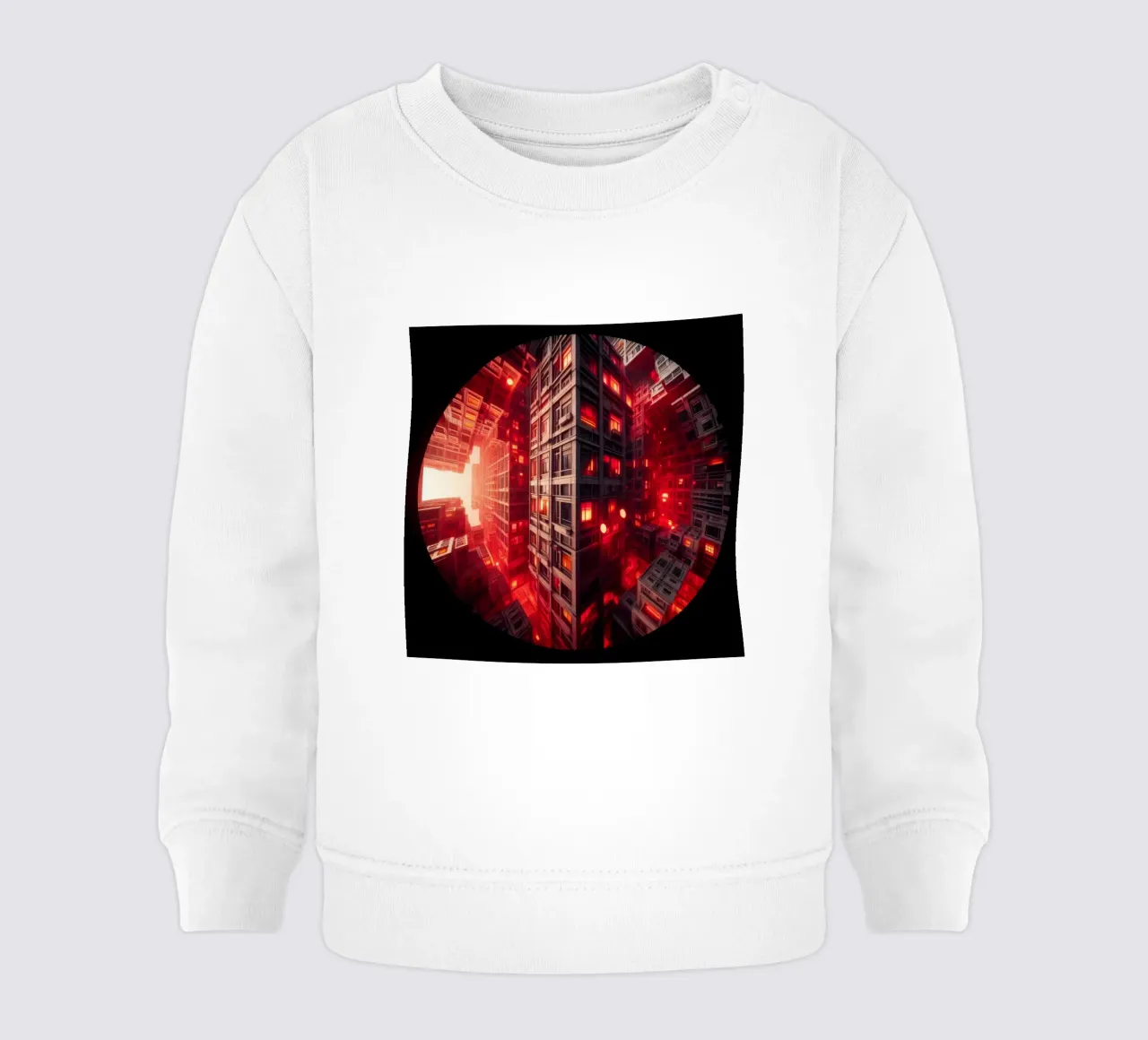 Sphere 010 - Futuristic Sci-Fi Cityscape felpa neonato da Spheres