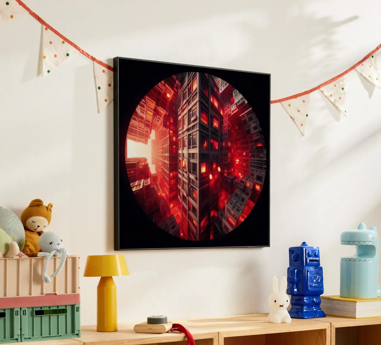 Sphere 010 - Futuristic Sci-Fi Cityscape alluminio dibond da Spheres