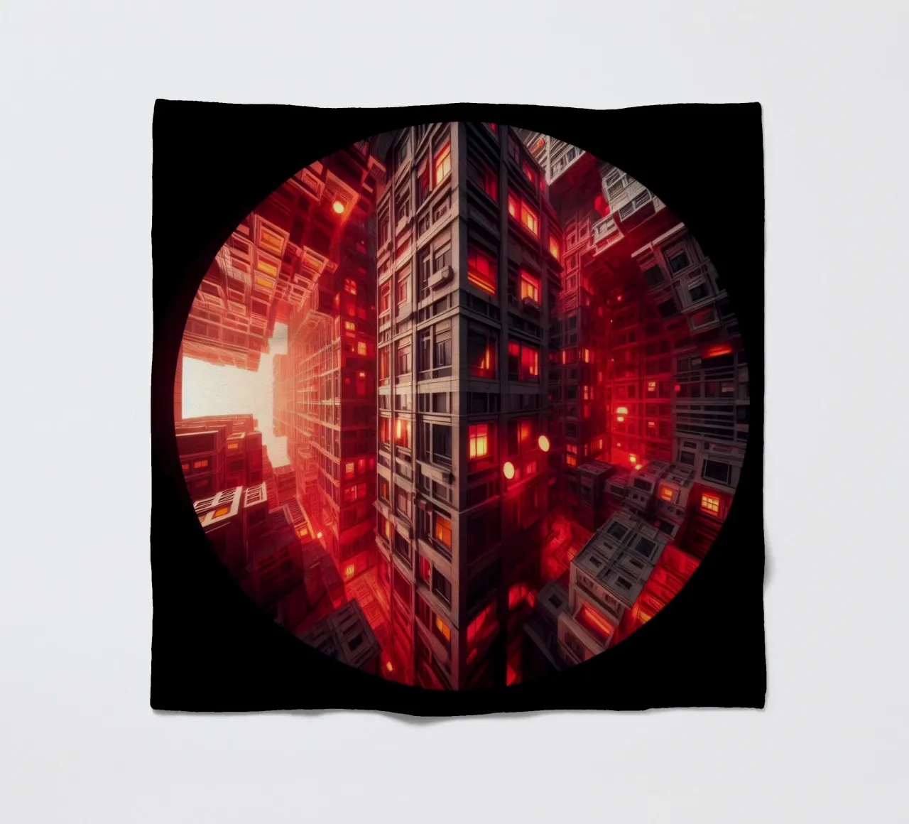 Sphere 010 - Futuristic Sci-Fi Cityscape coperta in pile da Spheres