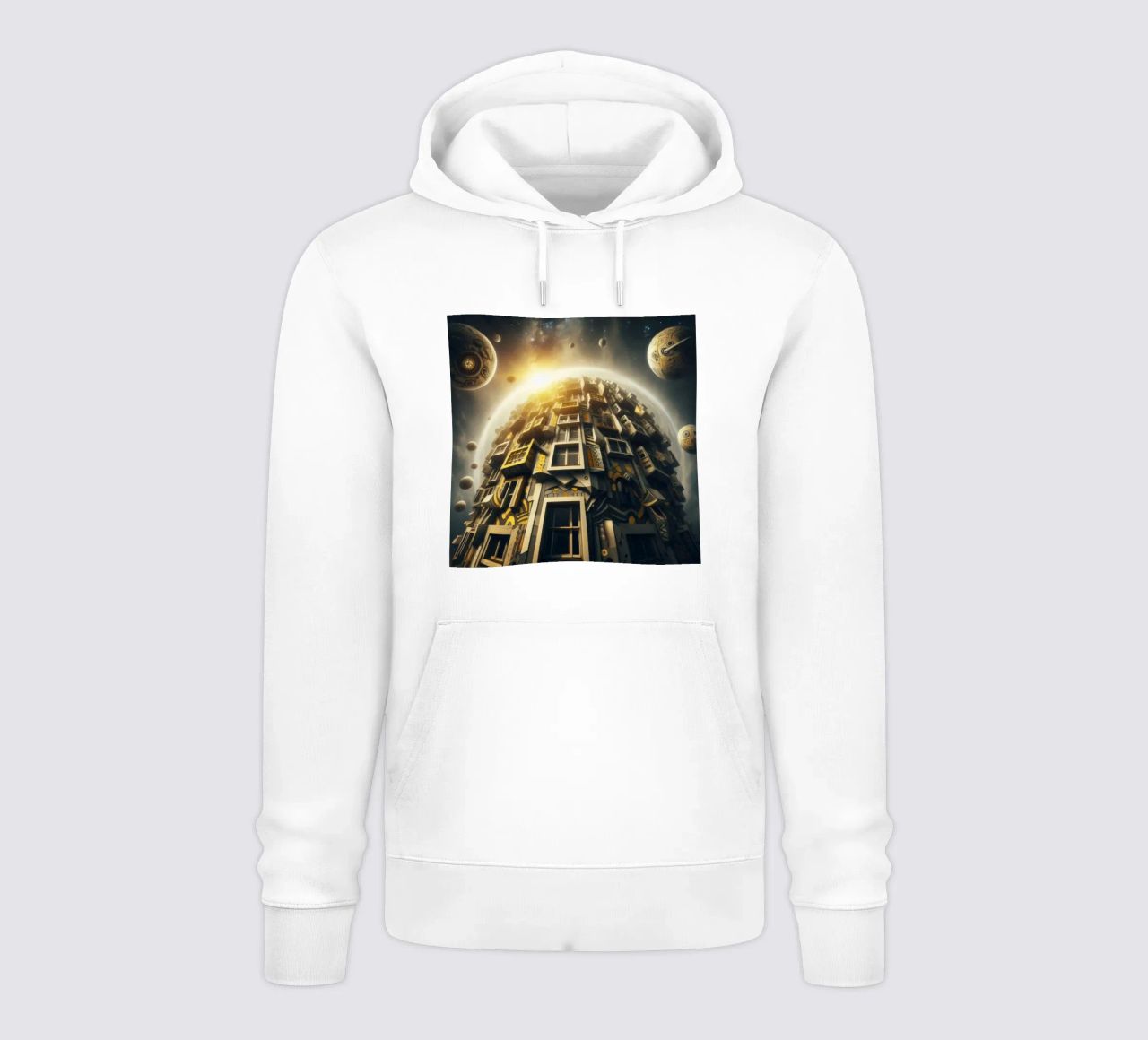 Sphere 028 - Futuristic Planet-Like Structure sudadera con capucha de Spheres
