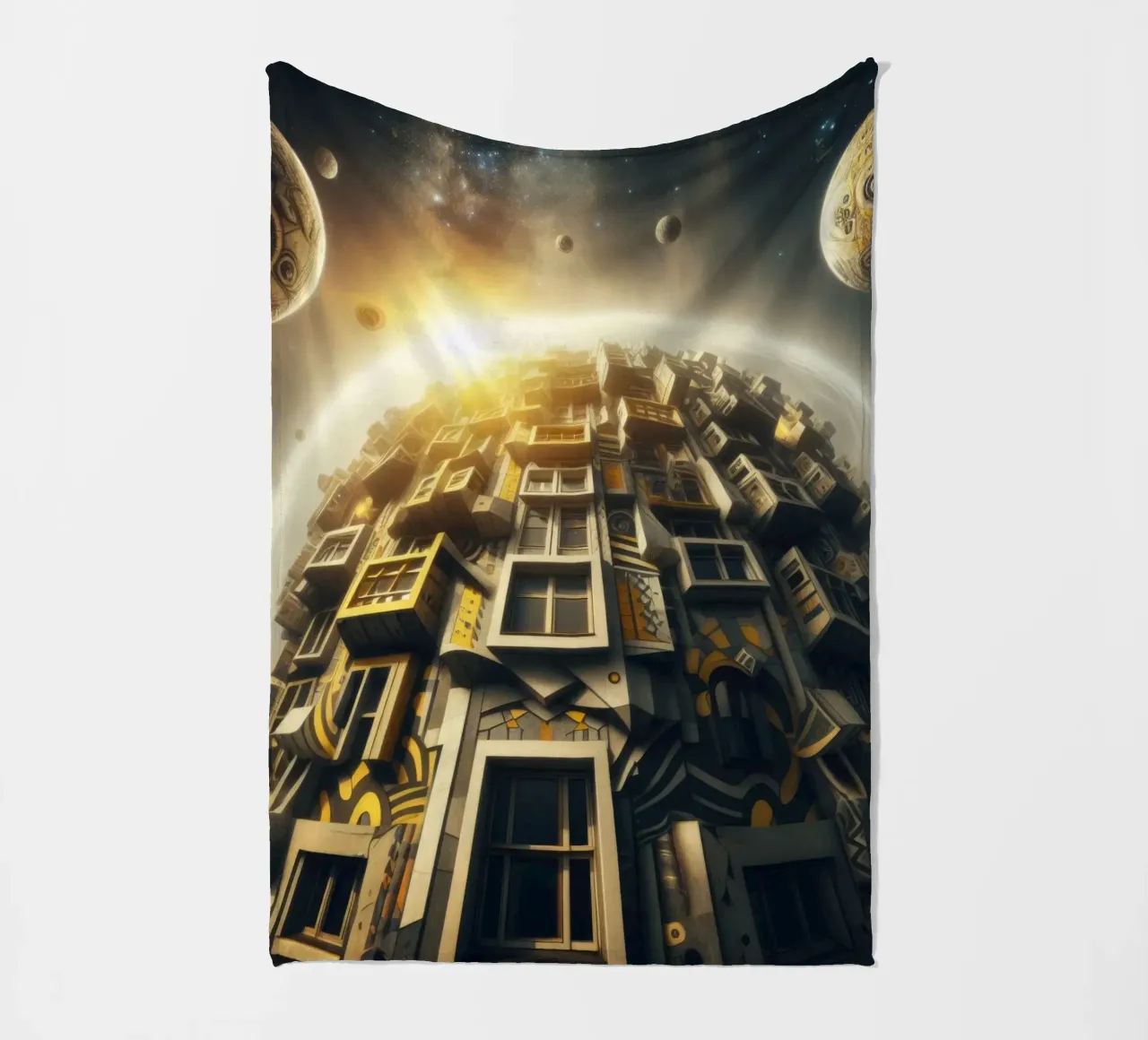 Sphere 028 - Futuristic Planet-Like Structure coperta in pile da Spheres