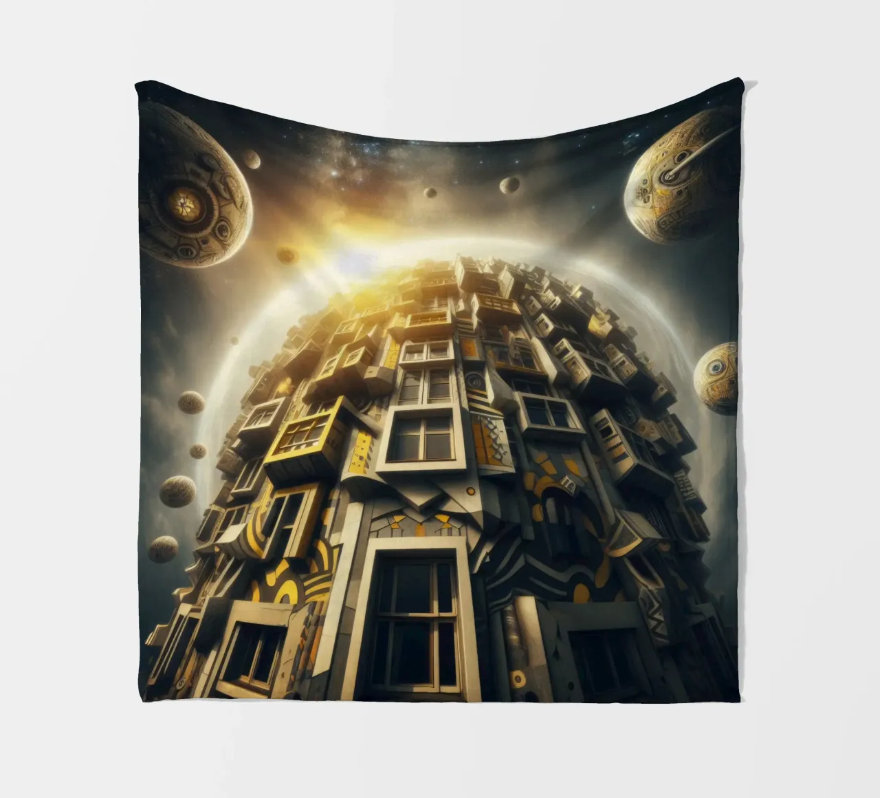 Sphere 028 - Futuristic Planet-Like Structure coperta in pile da Spheres