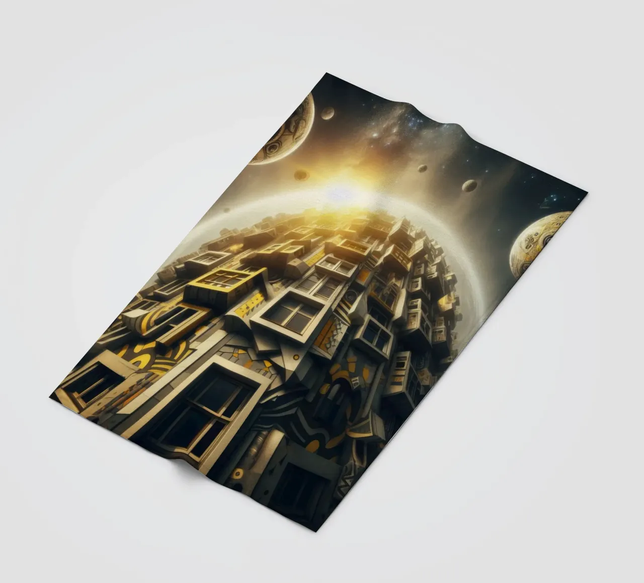 Sphere 028 - Futuristic Planet-Like Structure coperta in pile da Spheres