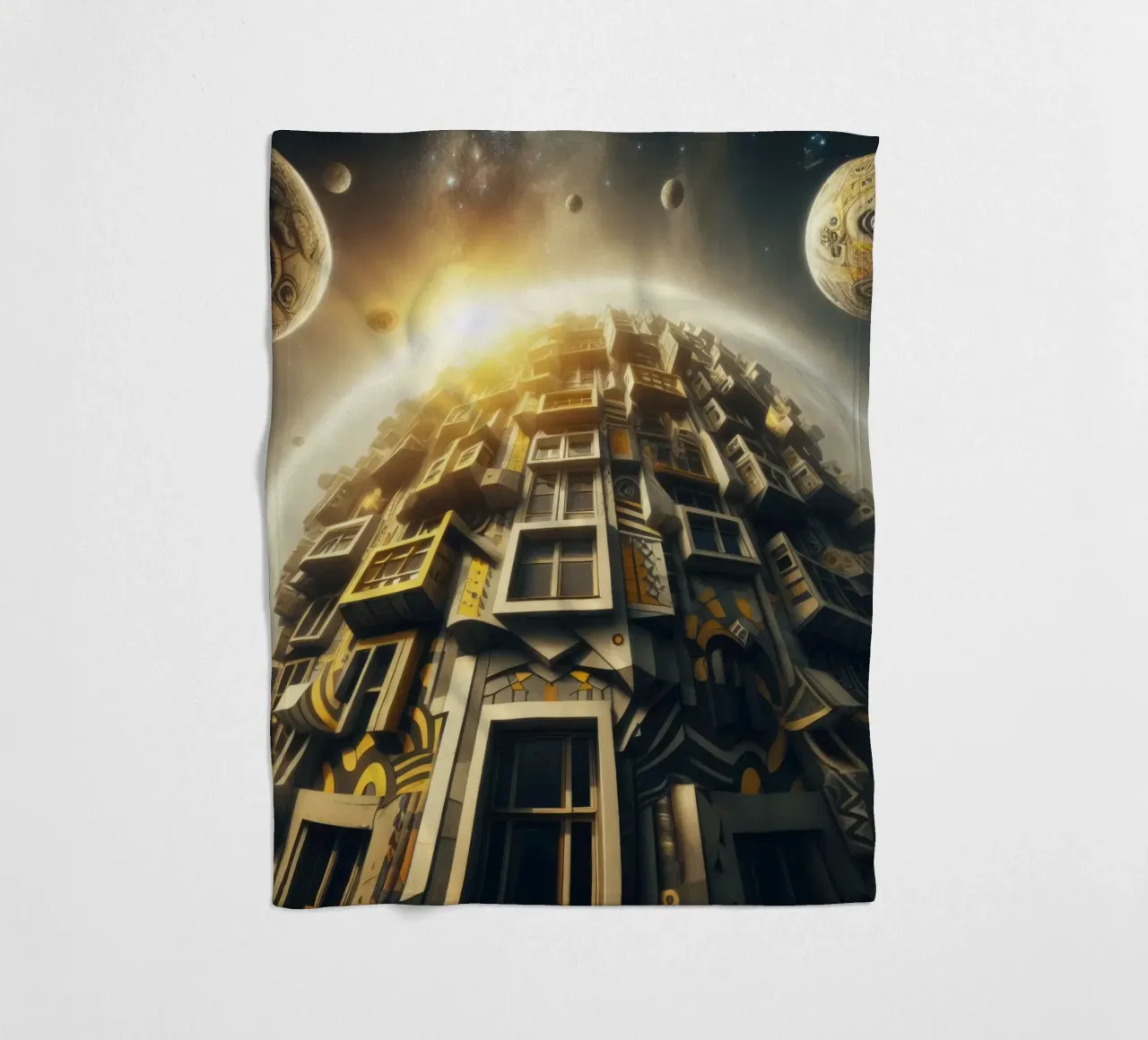 Sphere 028 - Futuristic Planet-Like Structure coperta in pile da Spheres