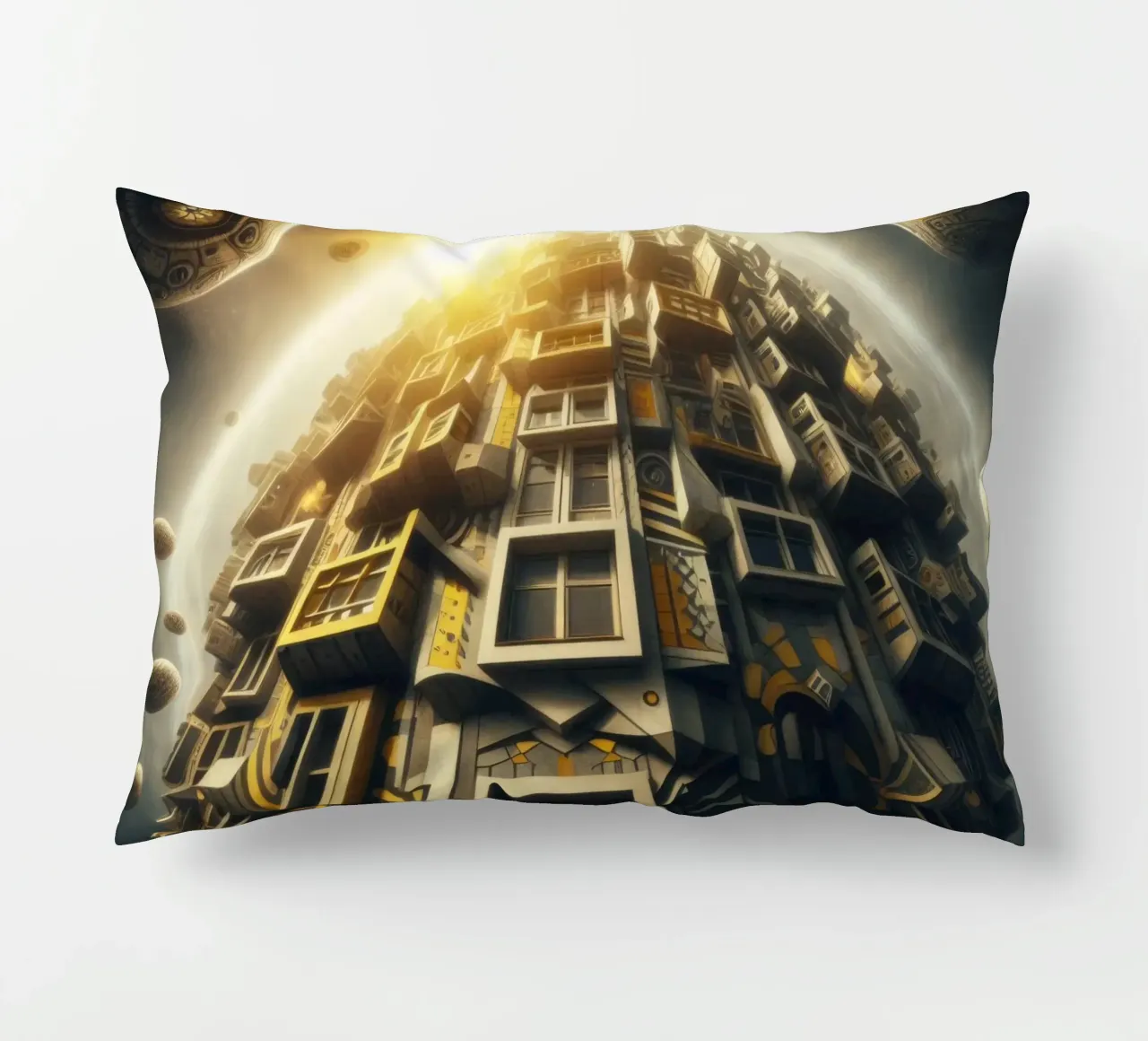 Sphere 028 - Futuristic Planet-Like Structure Kissen von Spheres