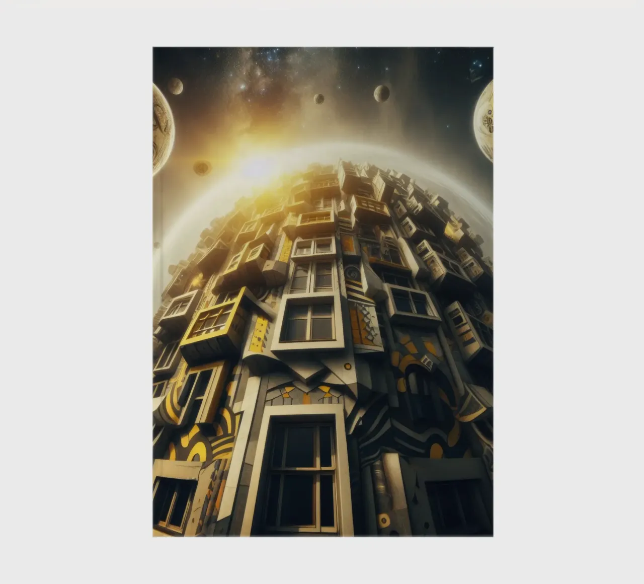 Sphere 028 - Futuristic Planet-Like Structure notitieboek van Spheres