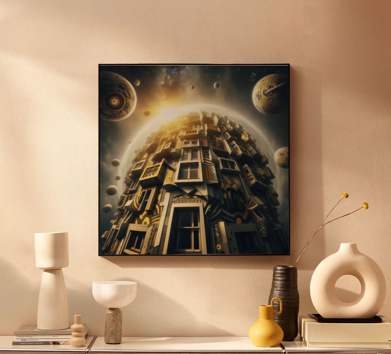 Sphere 028 - Futuristic Planet-Like Structure alluminio dibond da Spheres