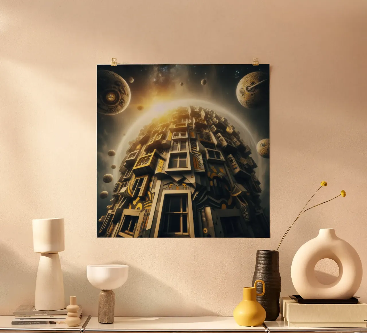 Sphere 028 - Futuristic Planet-Like Structure poster da Spheres
