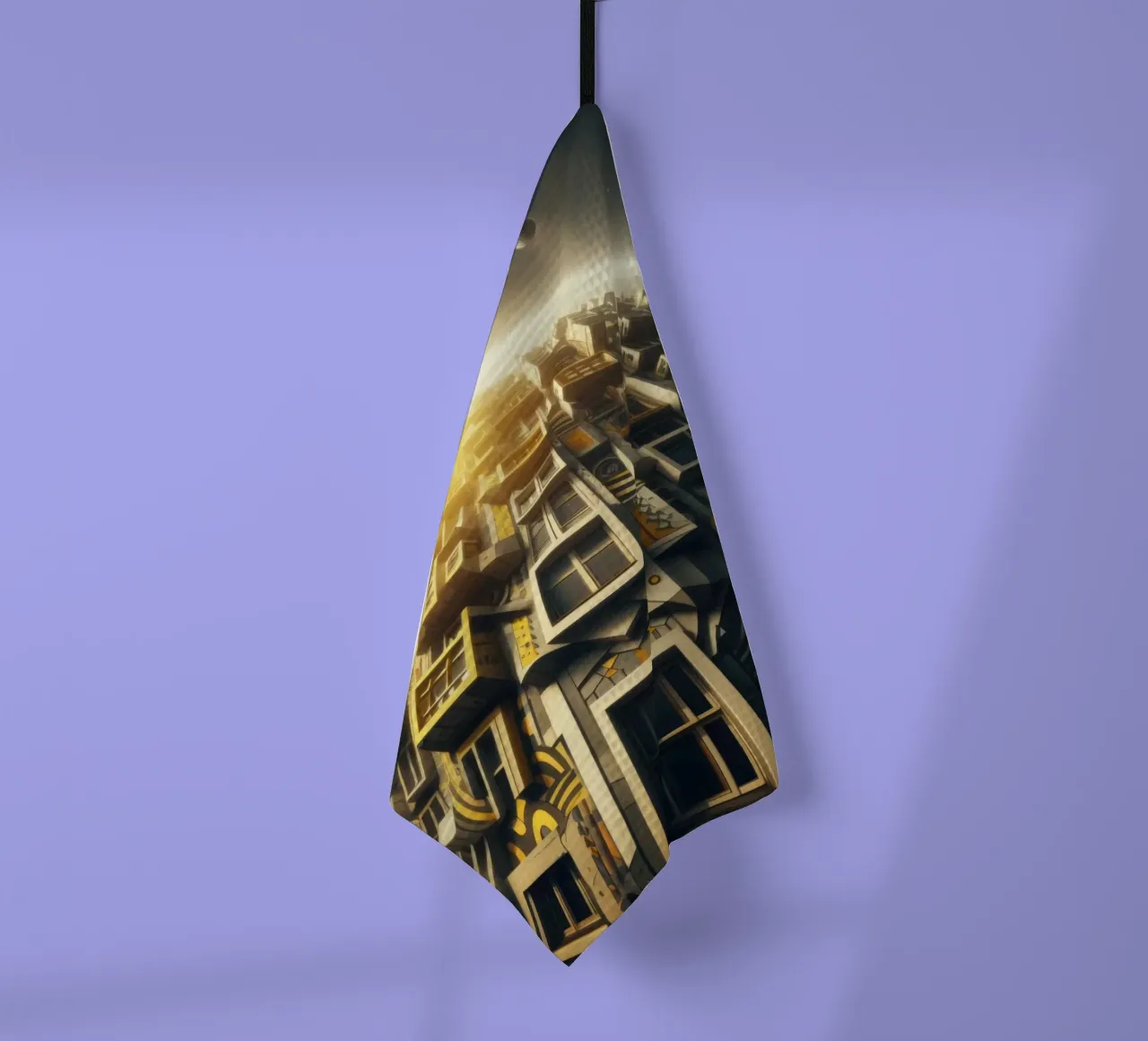 Sphere 028 - Futuristic Planet-Like Structure tea towel by Spheres