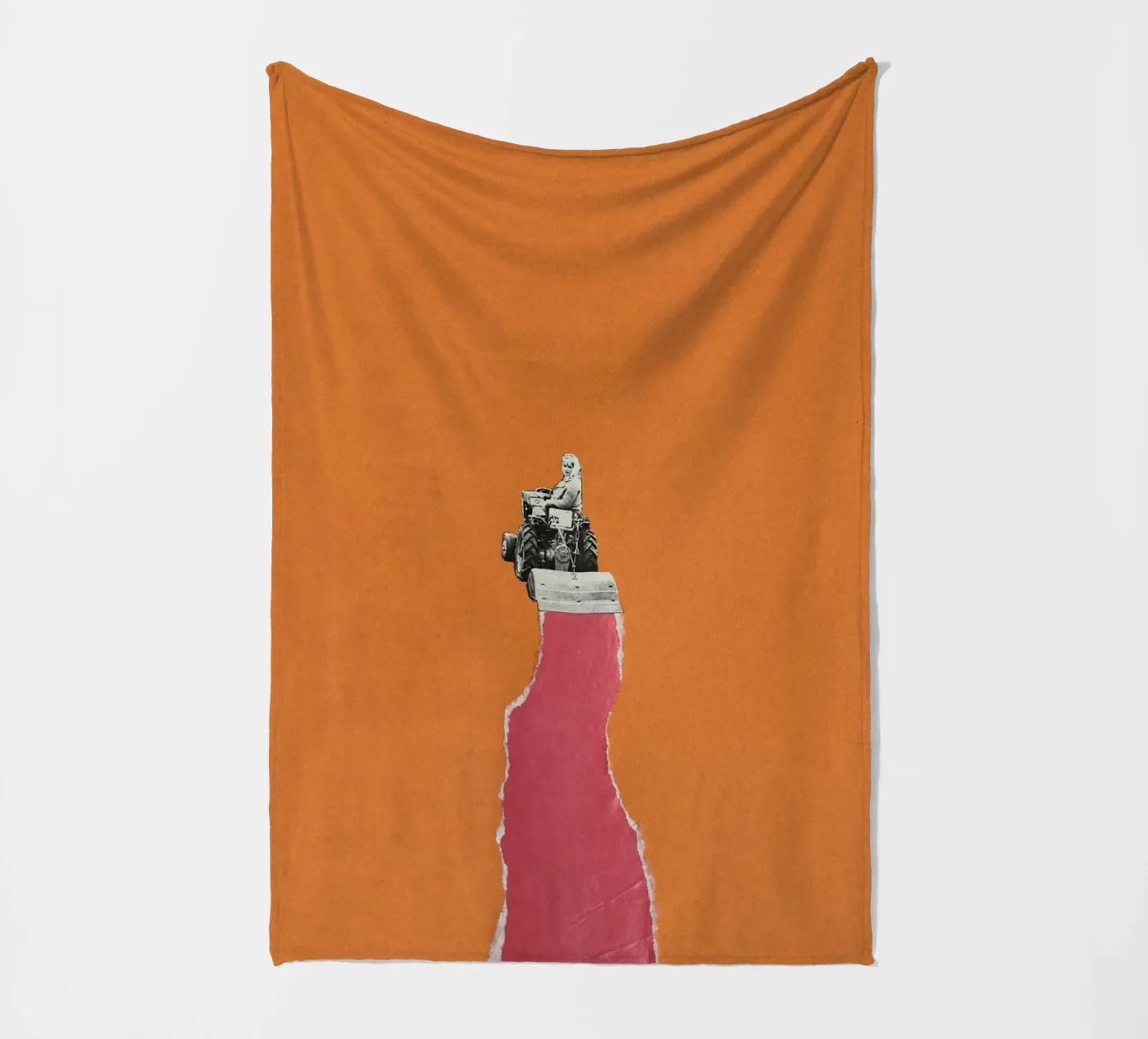 Tractorette fleece blanket by Carlos Quitério