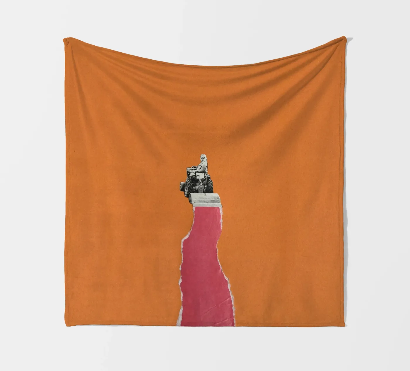 Tractorette fleece blanket by Carlos Quitério