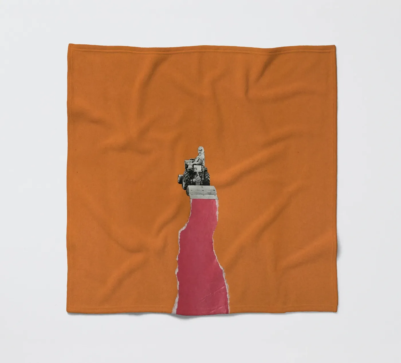 Tractorette fleece blanket by Carlos Quitério