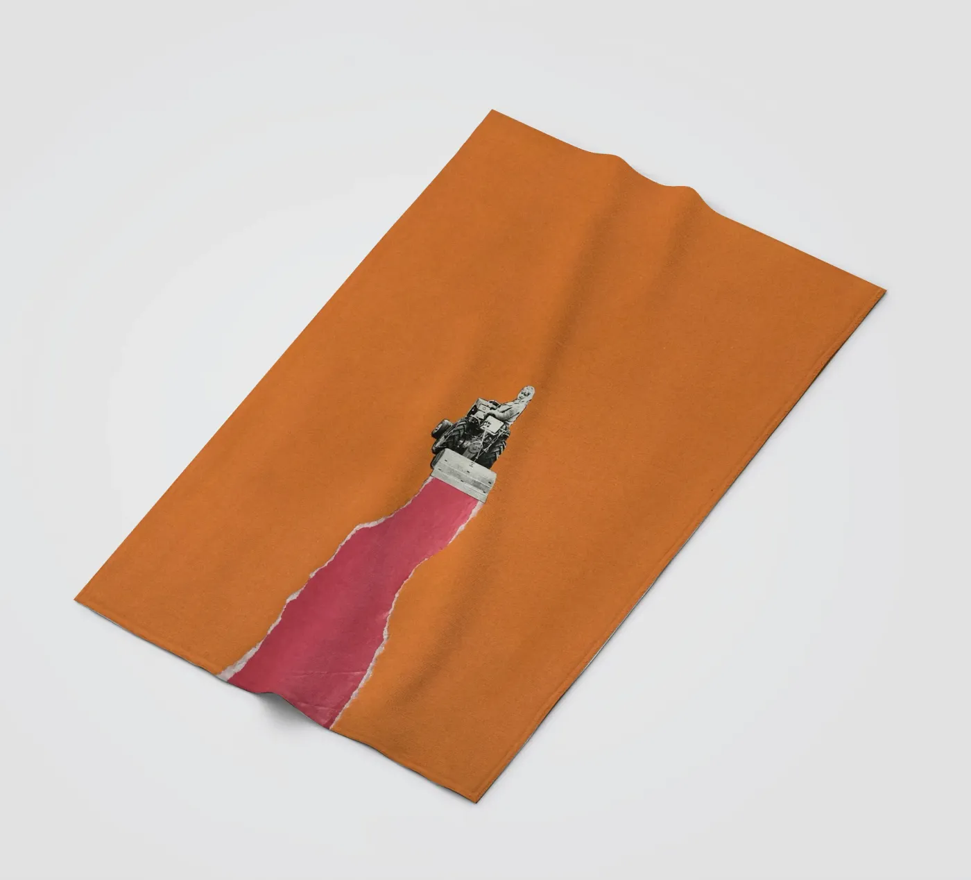 Tractorette fleece blanket by Carlos Quitério