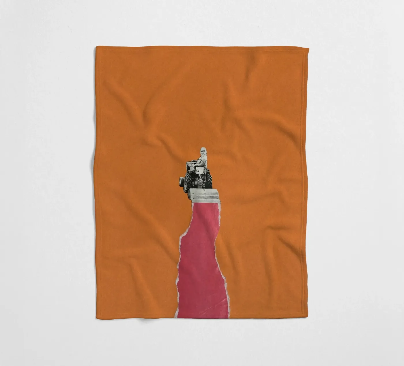 Tractorette fleece blanket by Carlos Quitério
