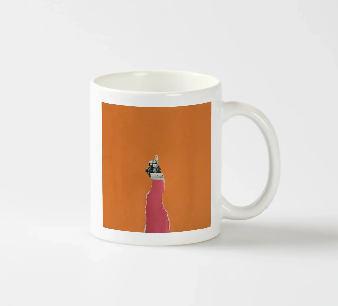 Tractorette ceramic mug by Carlos Quitério