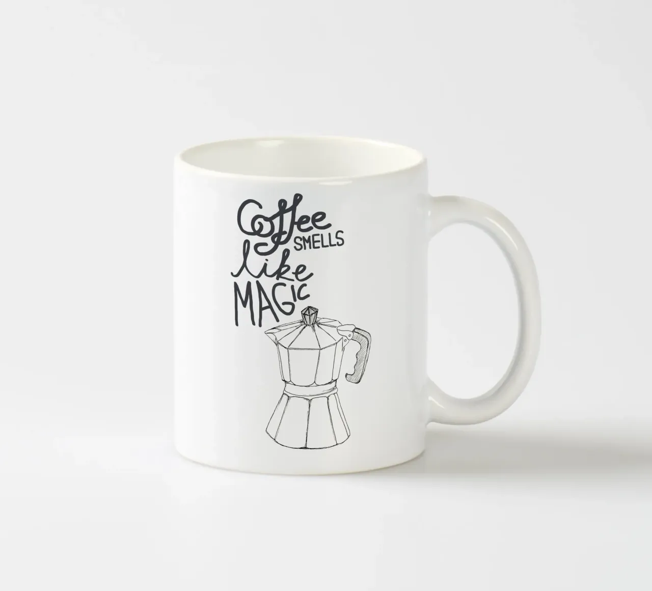 Coffe smells like magic tazza in ceramica da Claudiabrueggen