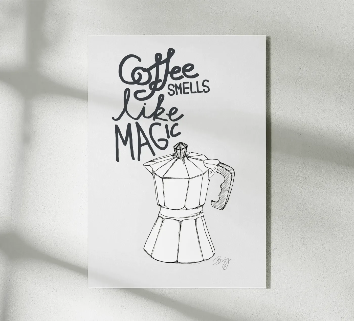Coffe smells like magic plexiglass da Claudiabrueggen