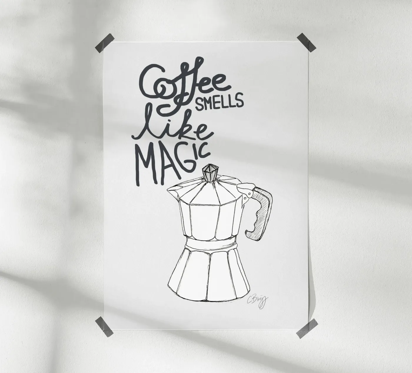 Coffe smells like magic poster da Claudiabrueggen