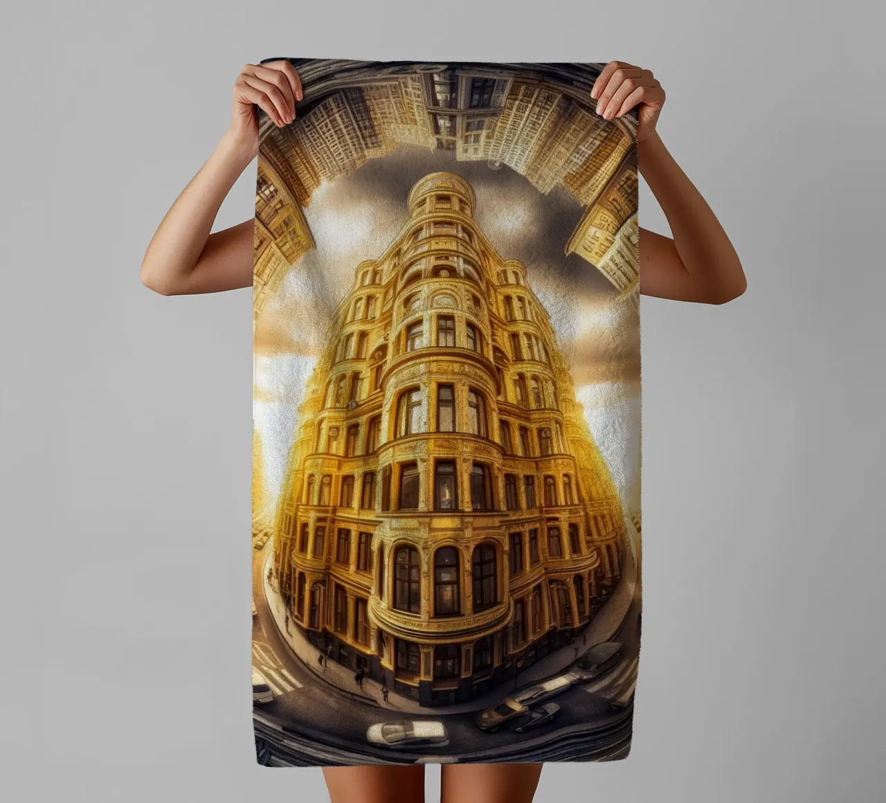 Sphere 007 - Grand Urban Architecture towel by Spheres