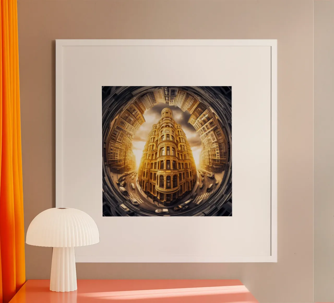 Sphere 007 - Grand Urban Architecture poster con telaio in plastica da Spheres