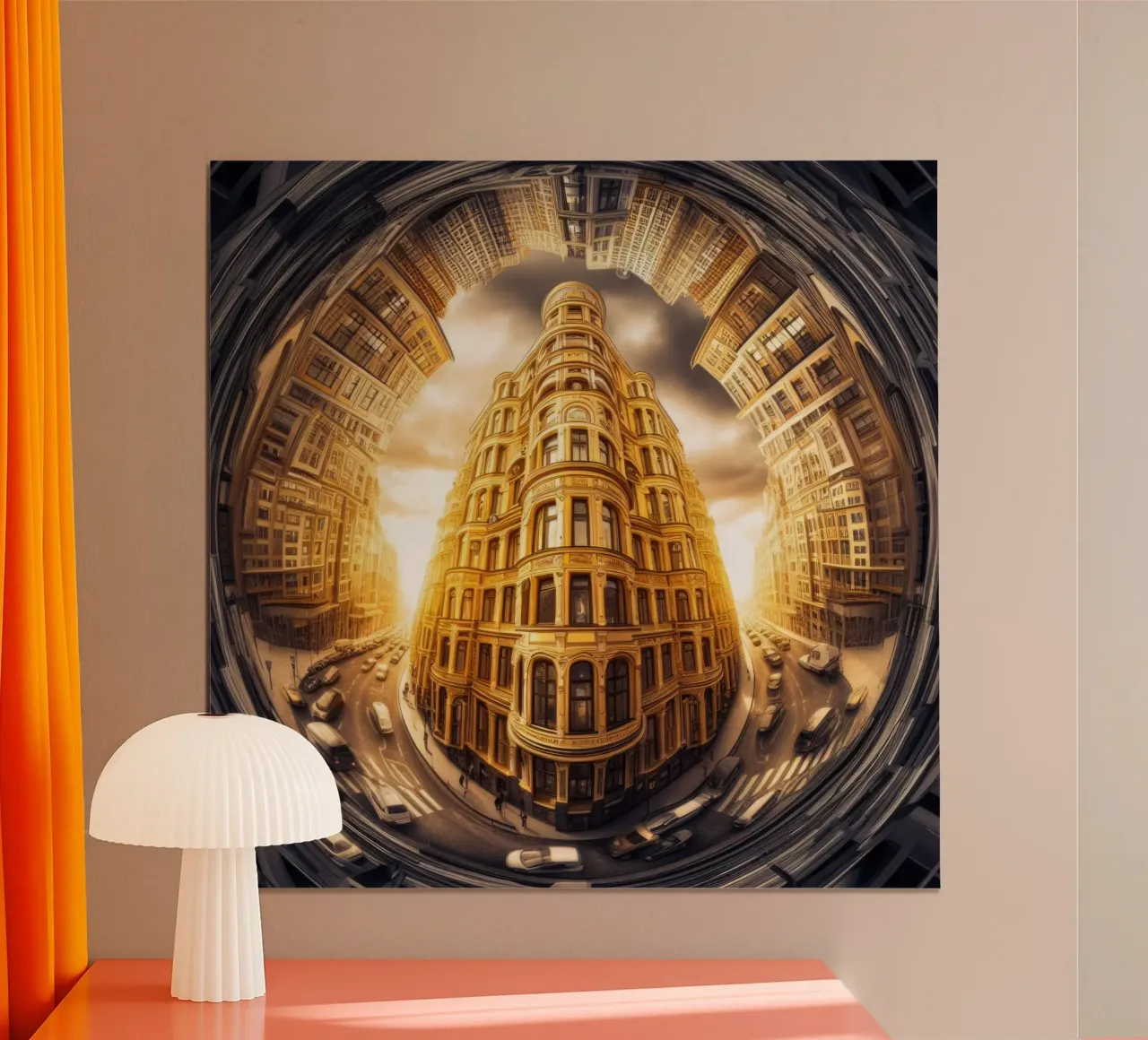 Sphere 007 - Grand Urban Architecture poster con telaio in plastica da Spheres
