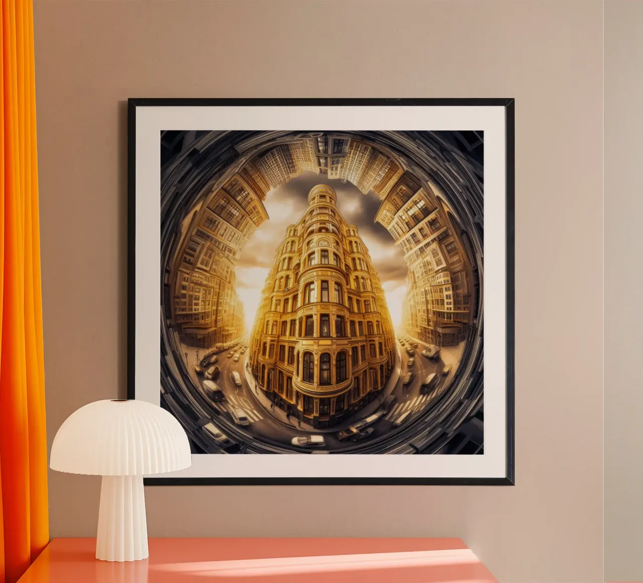 Sphere 007 - Grand Urban Architecture poster con telaio in plastica da Spheres