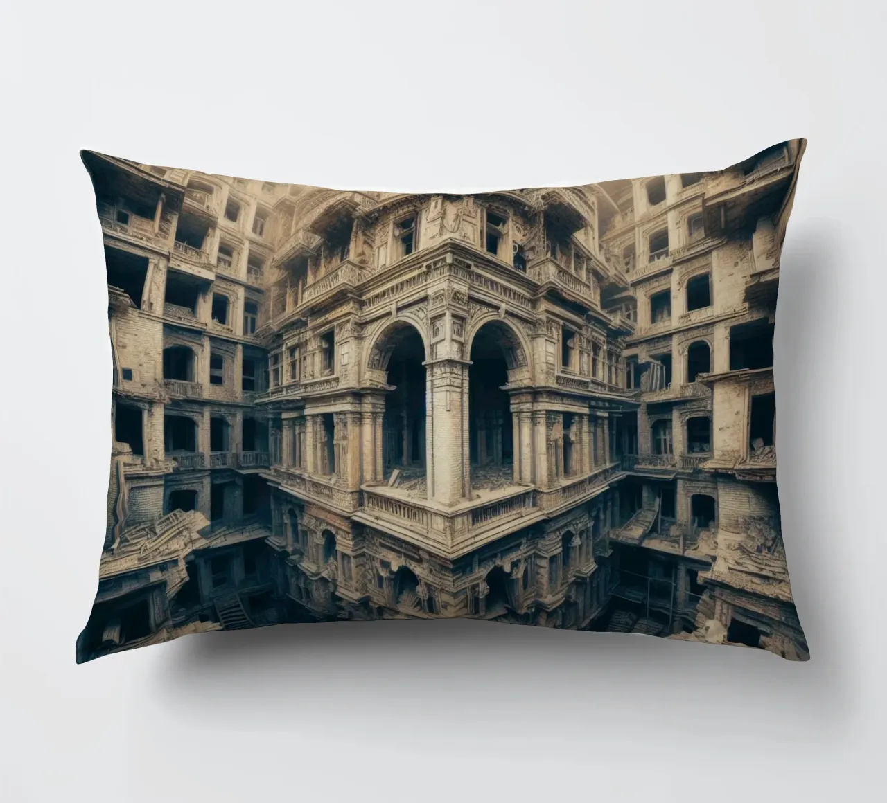 Sphere 003 - Intricate Abandoned Structure cuscino da Spheres