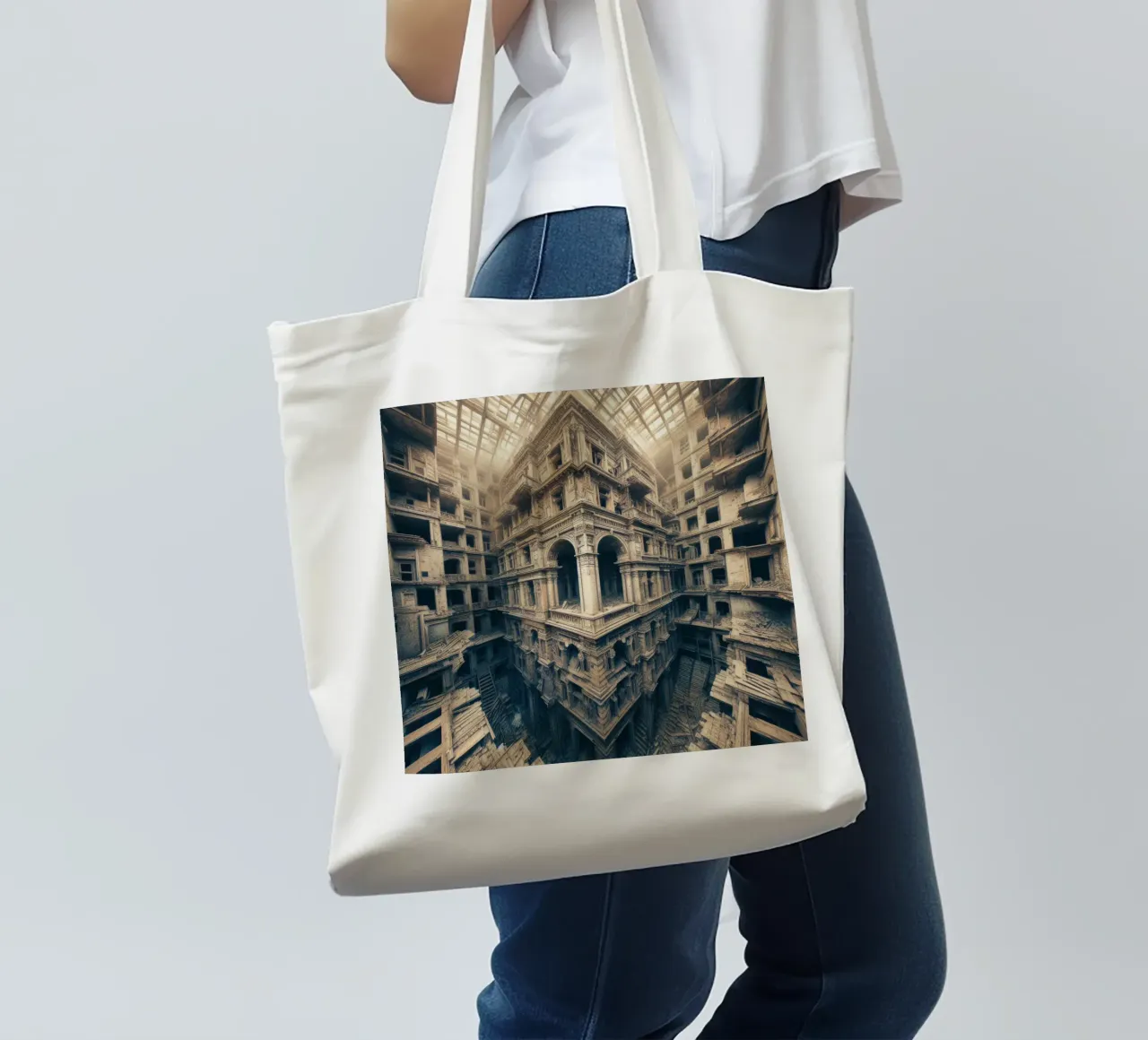 Sphere 003 - Intricate Abandoned Structure borsa in juta da Spheres