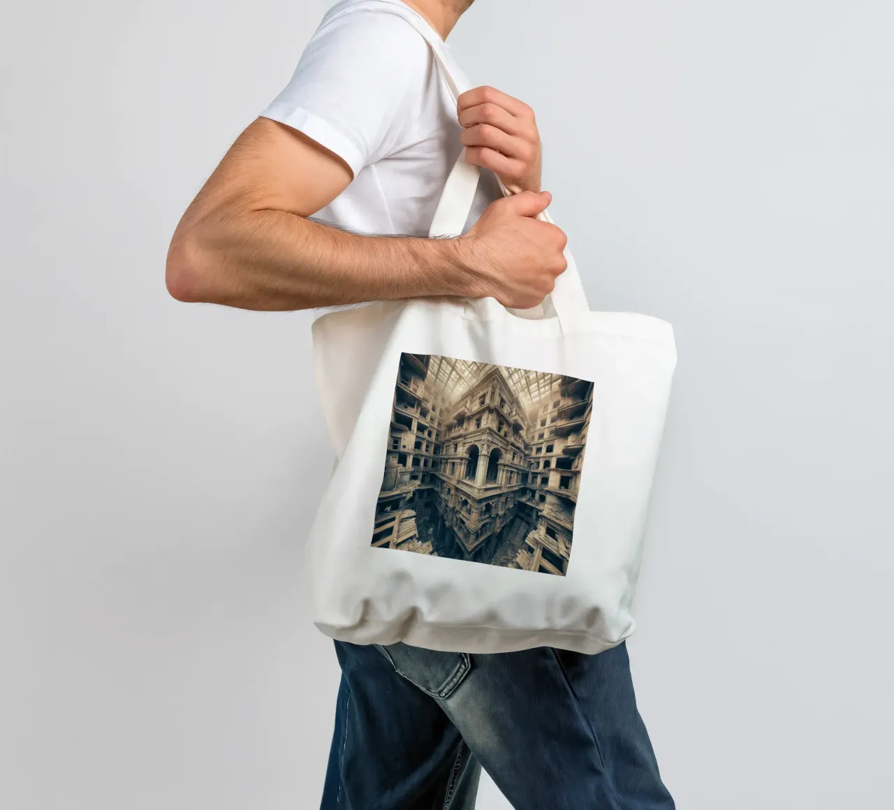 Sphere 003 - Intricate Abandoned Structure borsa in juta da Spheres