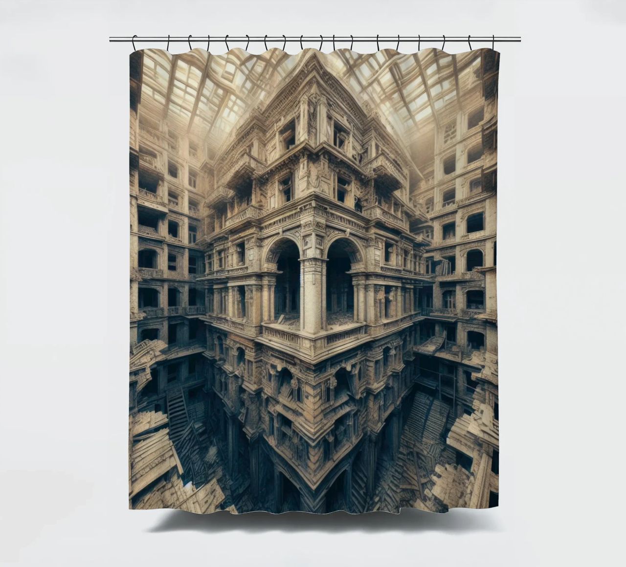 Sphere 003 - Intricate Abandoned Structure tenda da doccia da Spheres