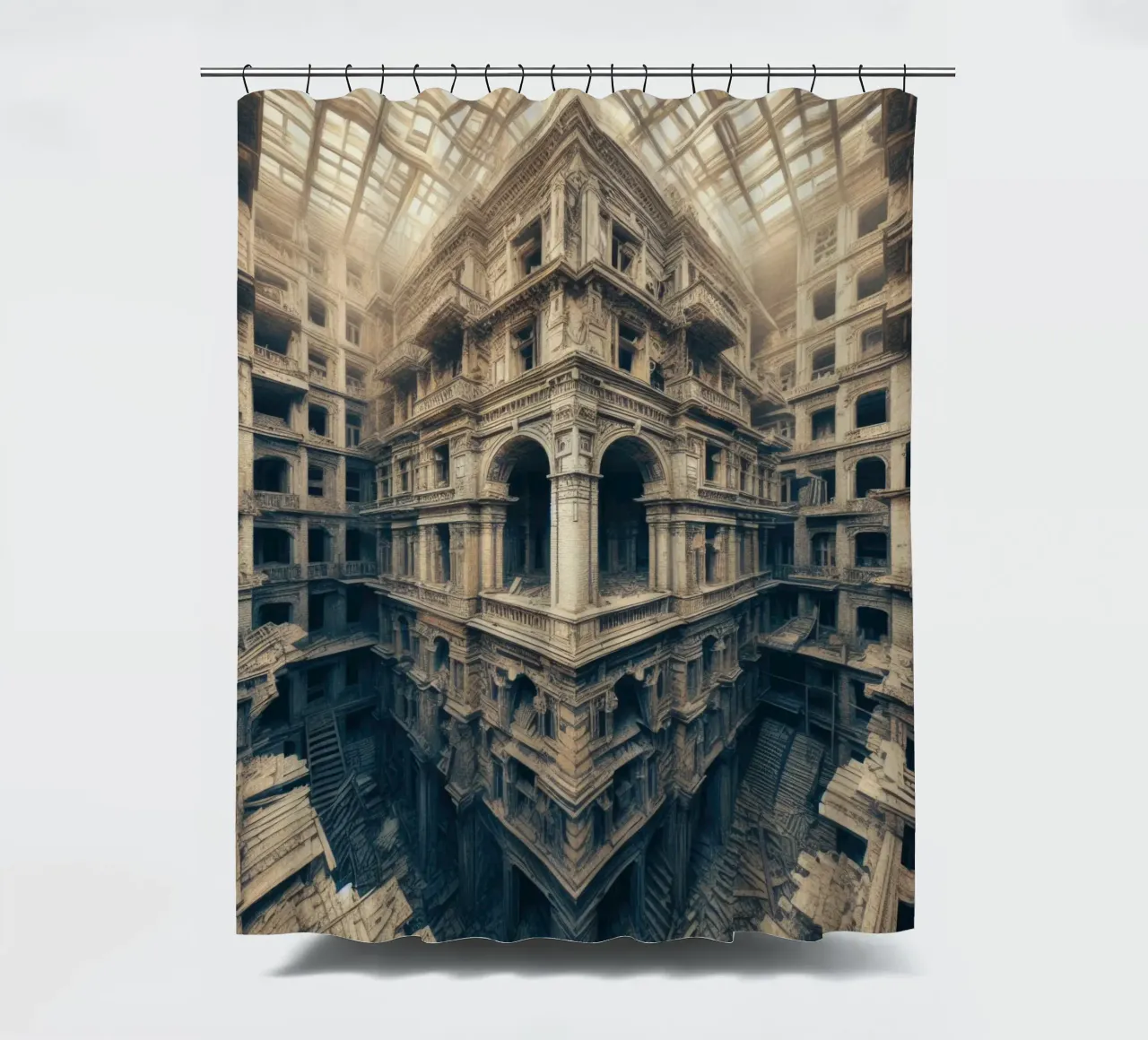Sphere 003 - Intricate Abandoned Structure tenda da doccia da Spheres
