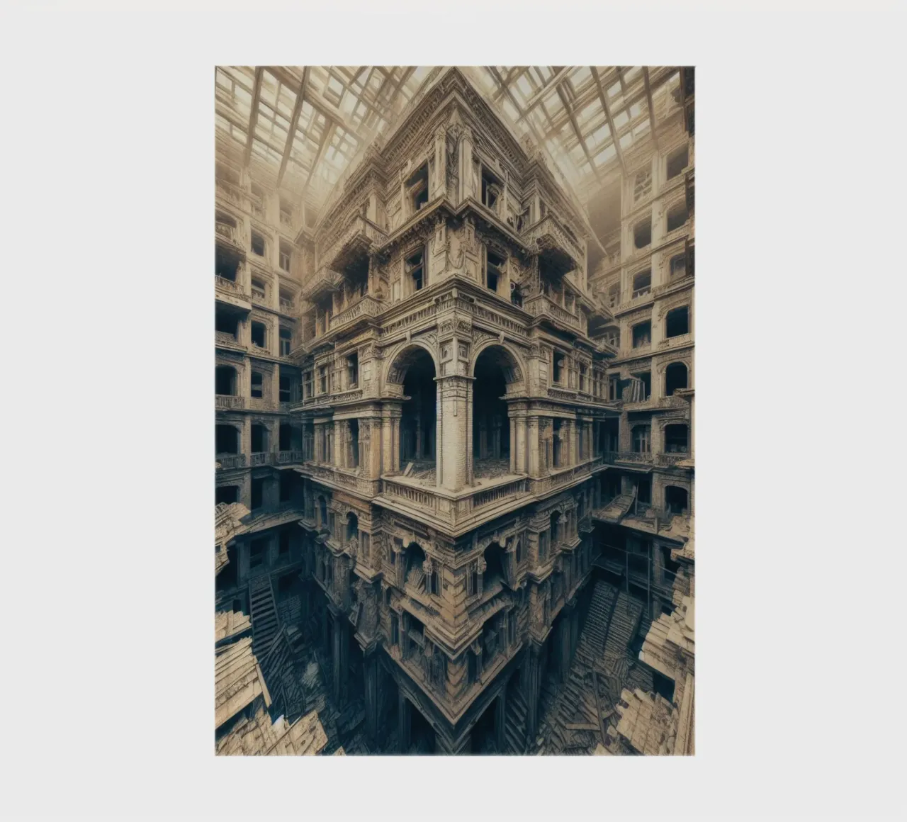 Sphere 003 - Intricate Abandoned Structure notebook by Spheres