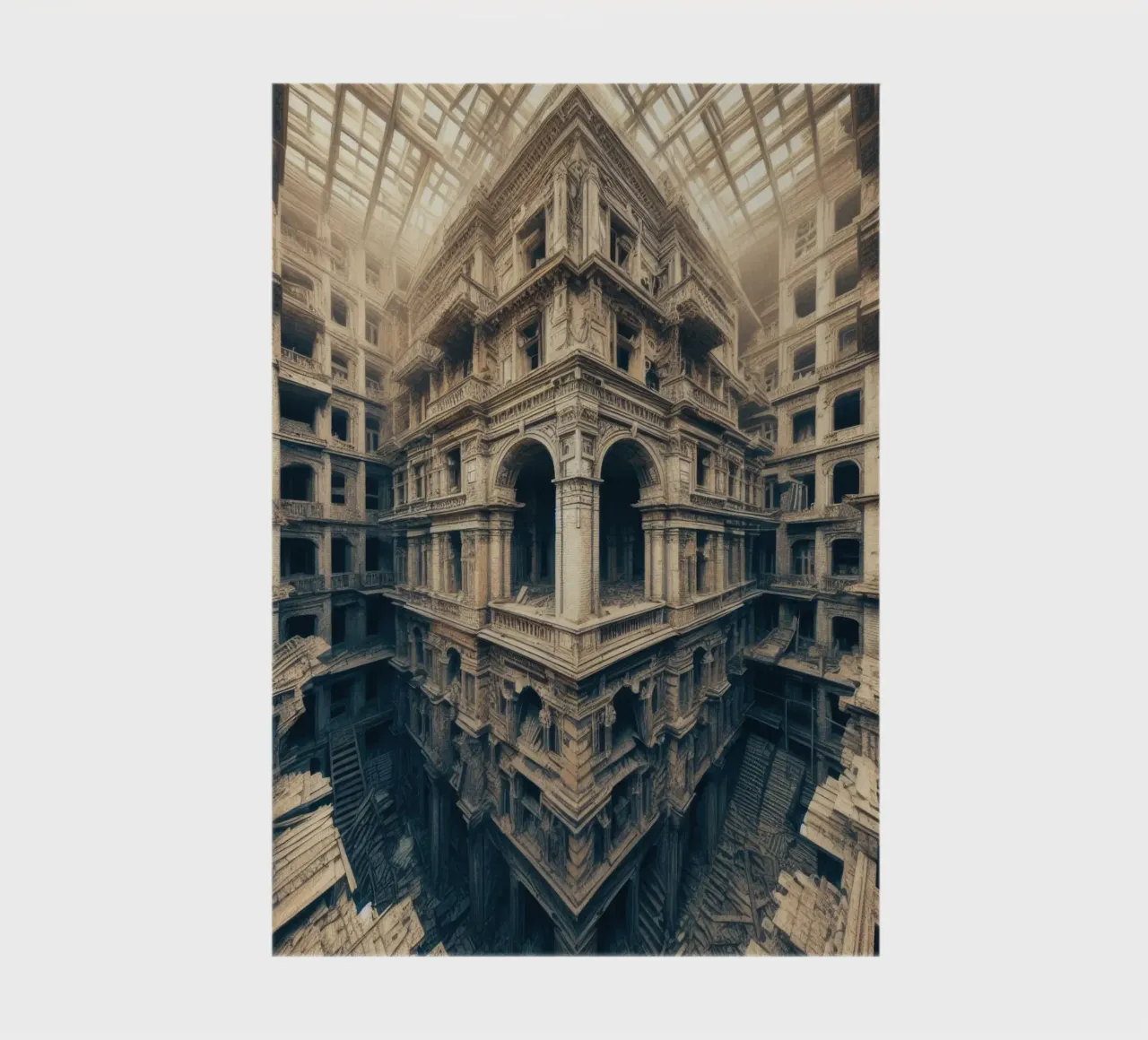 Sphere 003 - Intricate Abandoned Structure notebook by Spheres