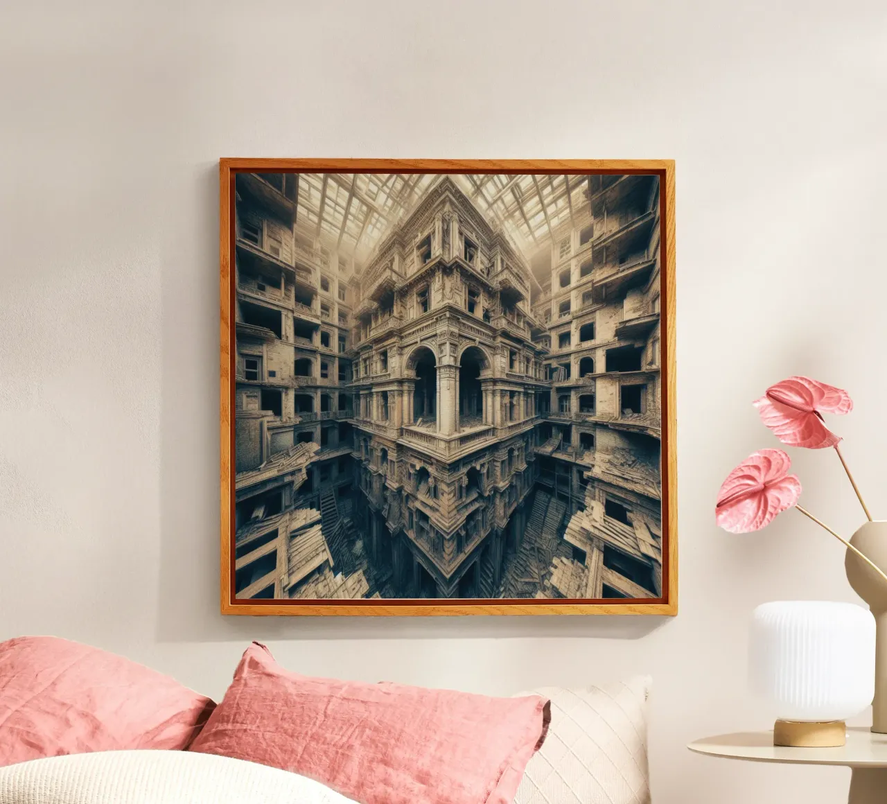 Sphere 003 - Intricate Abandoned Structure acrylic glass by Spheres