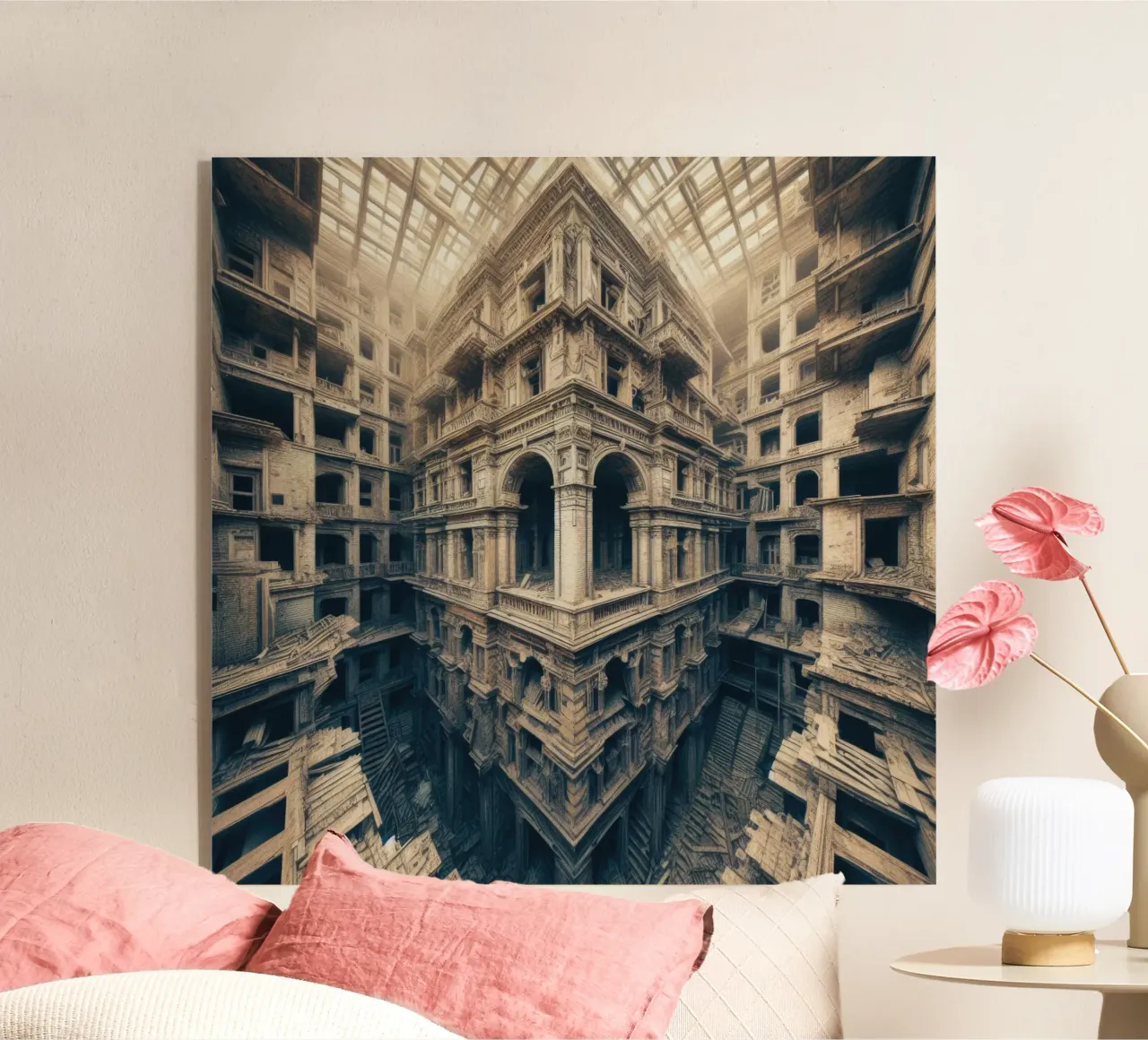 Sphere 003 - Intricate Abandoned Structure acrylic glass by Spheres