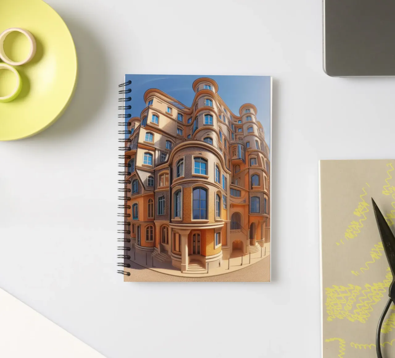 Sphere 001 - Unique Architectural Building spiral notebook by Spheres