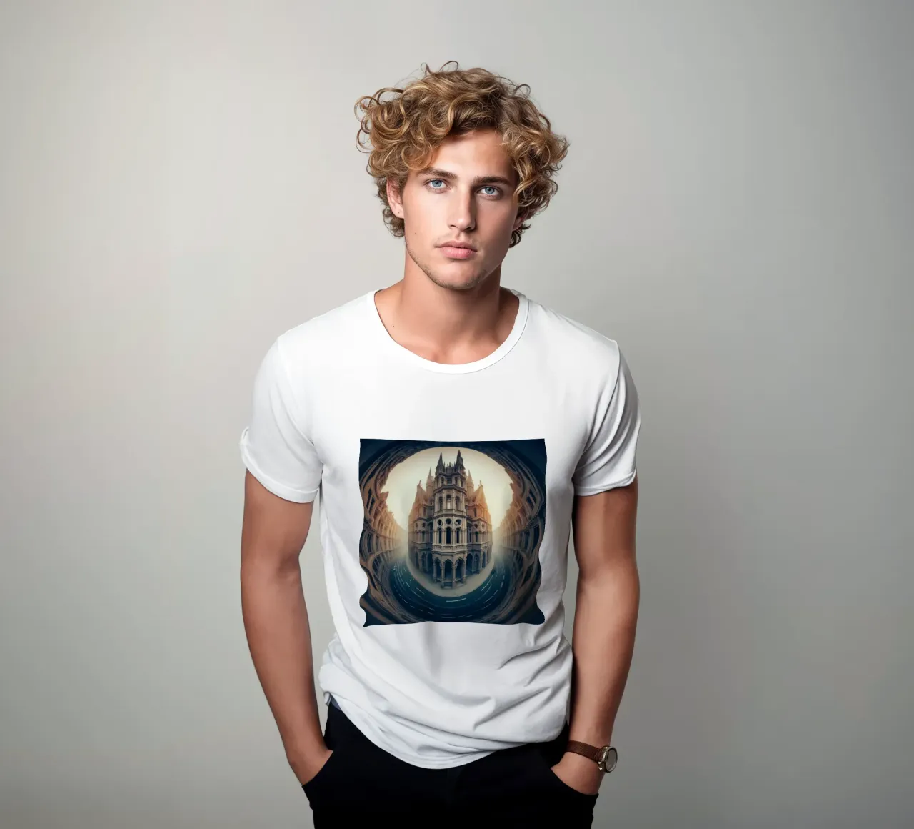 Sphere 002 - Gothic-Inspired Building t-shirt da Spheres