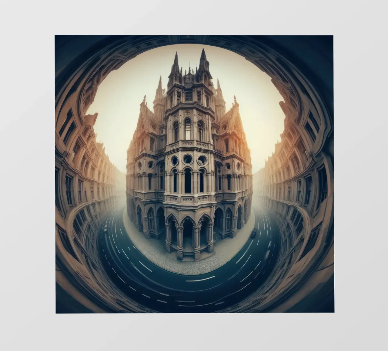 Sphere 002 - Gothic-Inspired Building pellicola backlit da Spheres