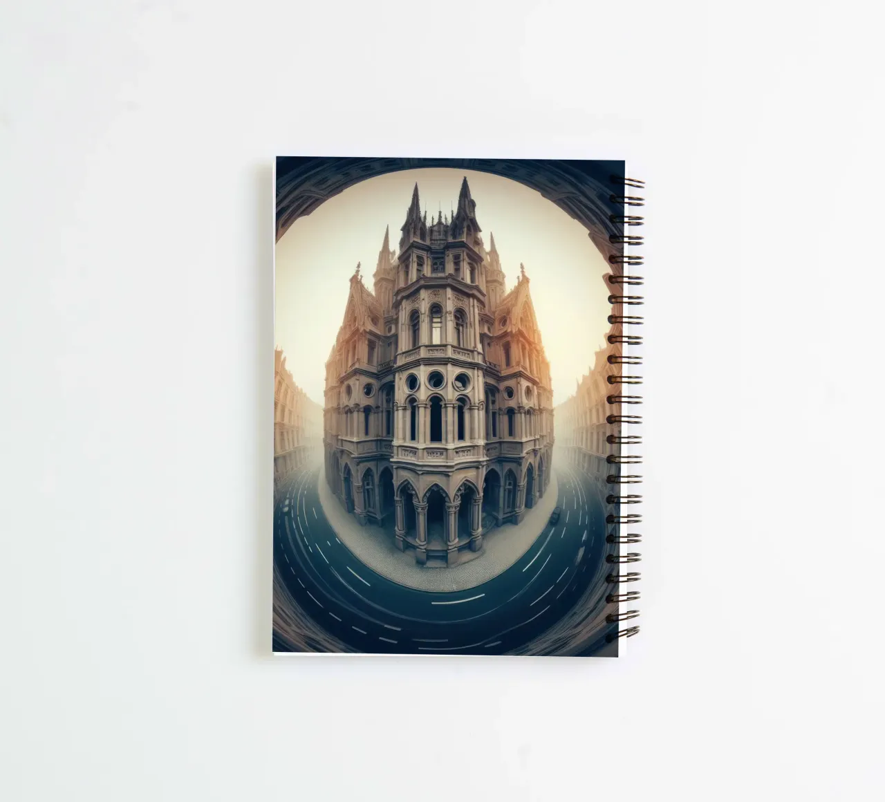 Sphere 002 - Gothic-Inspired Building spiral notebook by Spheres