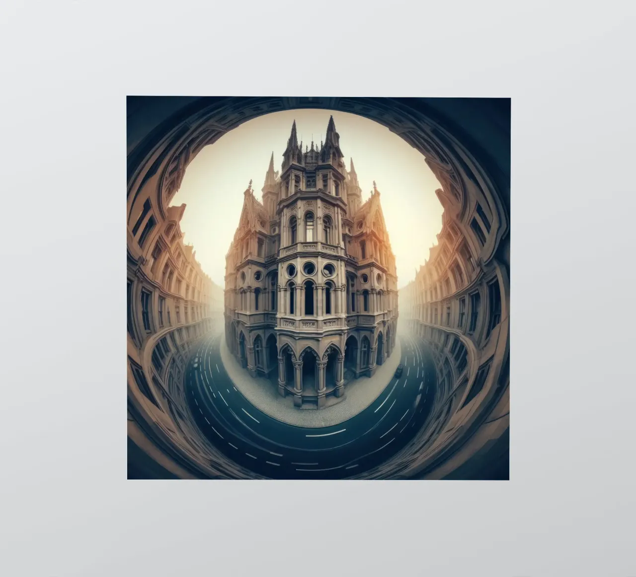 Sphere 002 - Gothic-Inspired Building autocollant de Spheres