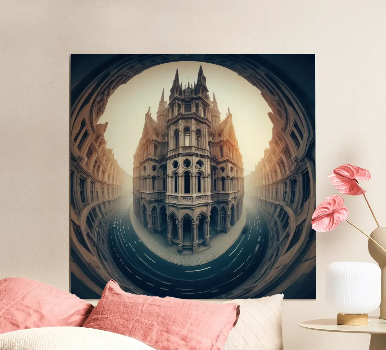 Sphere 002 - Gothic-Inspired Building carta hahnemühle da Spheres
